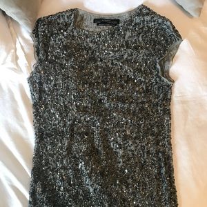 AllSaints Hand Embellished Mini Dress